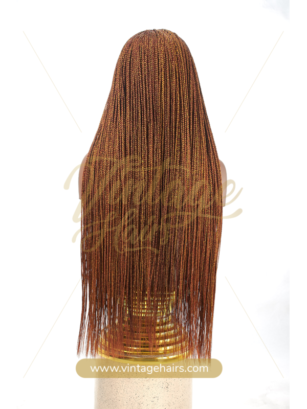 Braid Style: Box Braid Lace Type: 360 Wig Cap: Large Color: 35 & Gold Length: 36inches