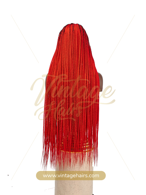 Nyekachi Knotless Braid Large 13x4 Frontal Color Red Length 40